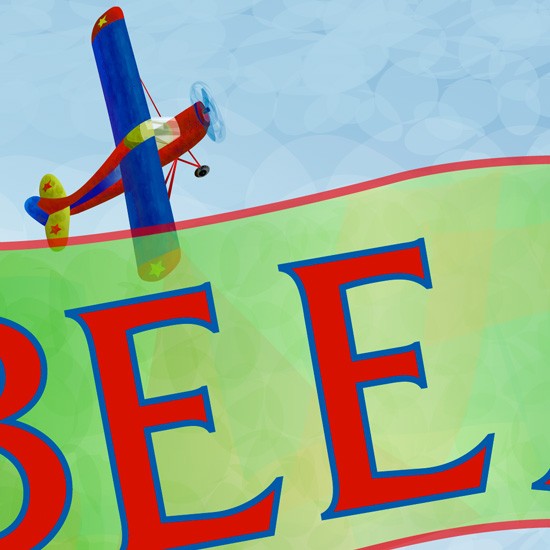 Airplane-Personalized nursery wall decor