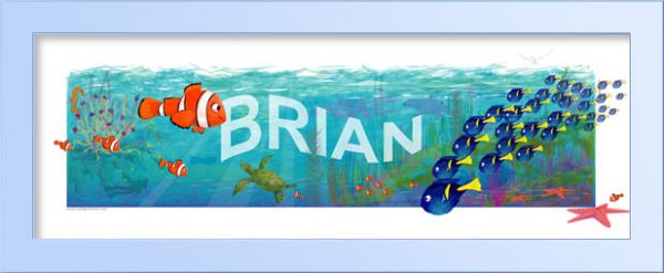 Fish Fantasy-Personalized nursery room decor