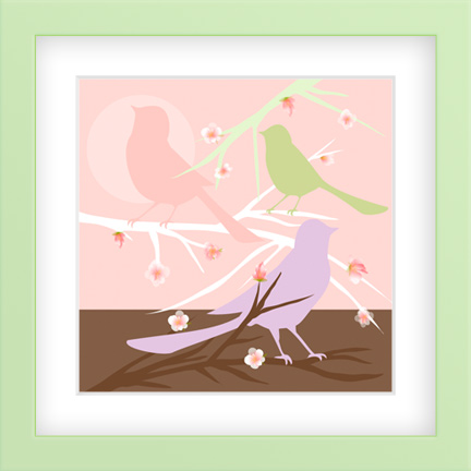 Morning Birds -Framed Art For Girls