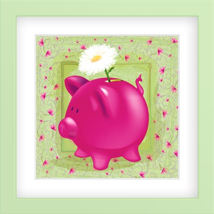 Piggy-Nursery Art