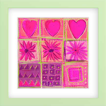 Pink Hearts-Art For Kids