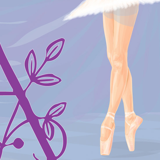 Three Ballerinas-Personalized name art