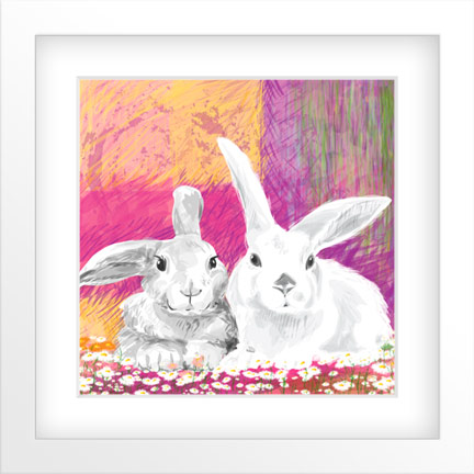 Two Bunnies-Girls Baby Gift