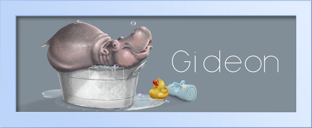 Hippopotamus-Personalized Nursery Art-nursery room décor