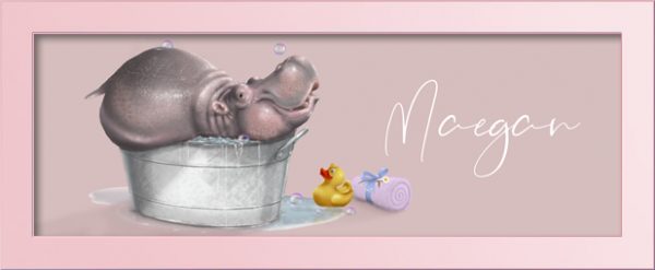 Hippopotamus-Personalized Nursery Art