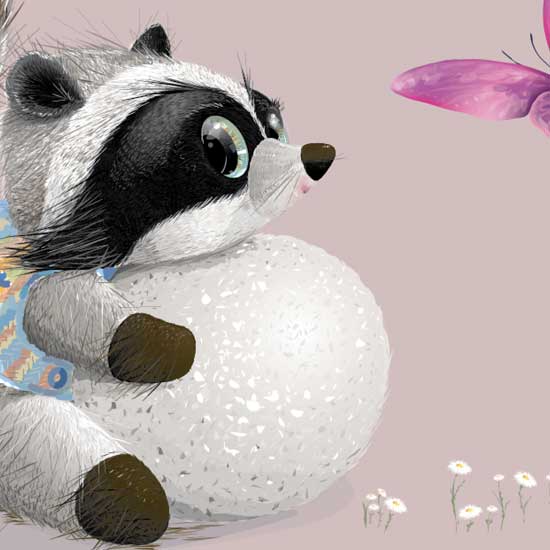 Nursery Art-Raccoon