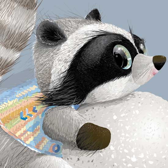 Nursery Art-Raccoon