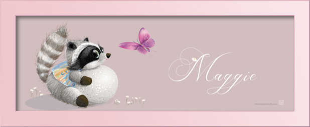 Artwork for babies room-Raccoon | nursery room ideas
